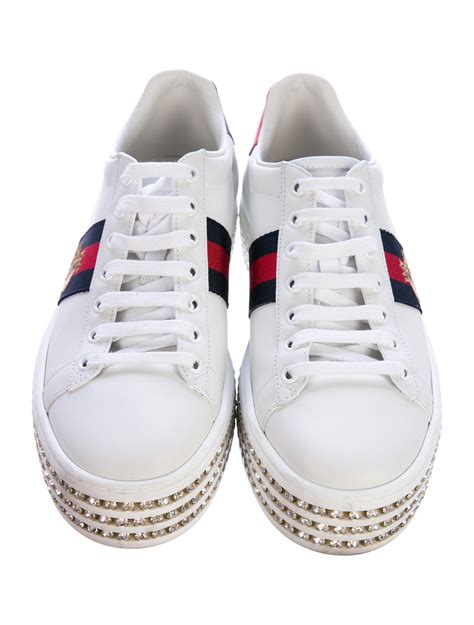 gucci sneaker with crystals.